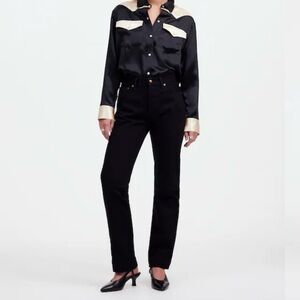 Alexa Chung for Madewell High-Rise Straight Jean in Outridge Wash size 28